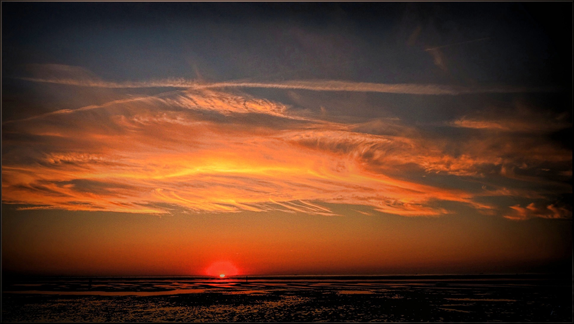 es wird Nacht im Wattenmeer
