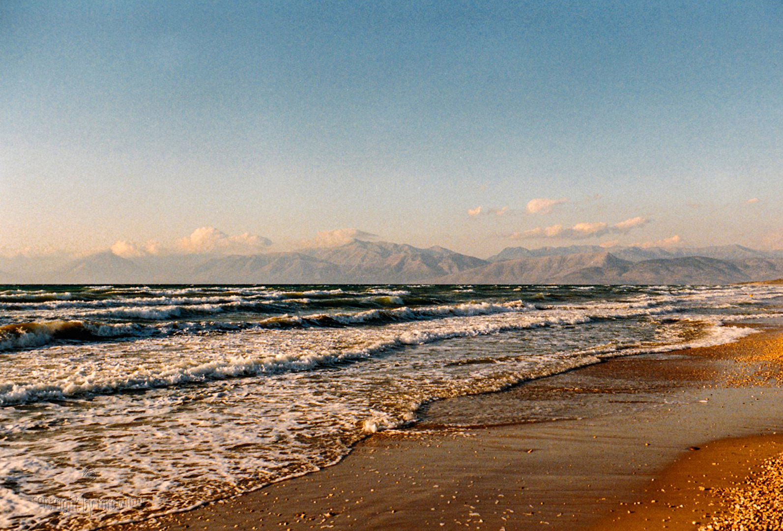 Korfu - Strand am Abend (analog 1991)