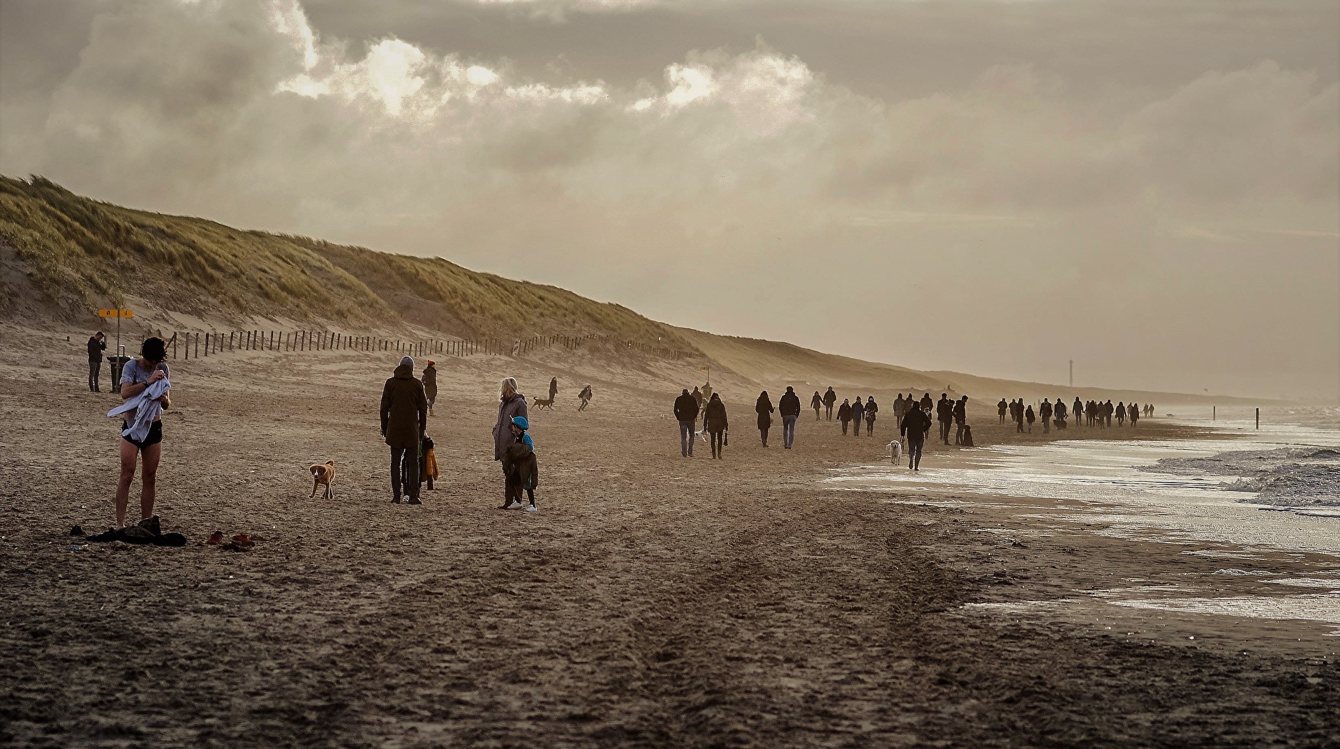 On the beach