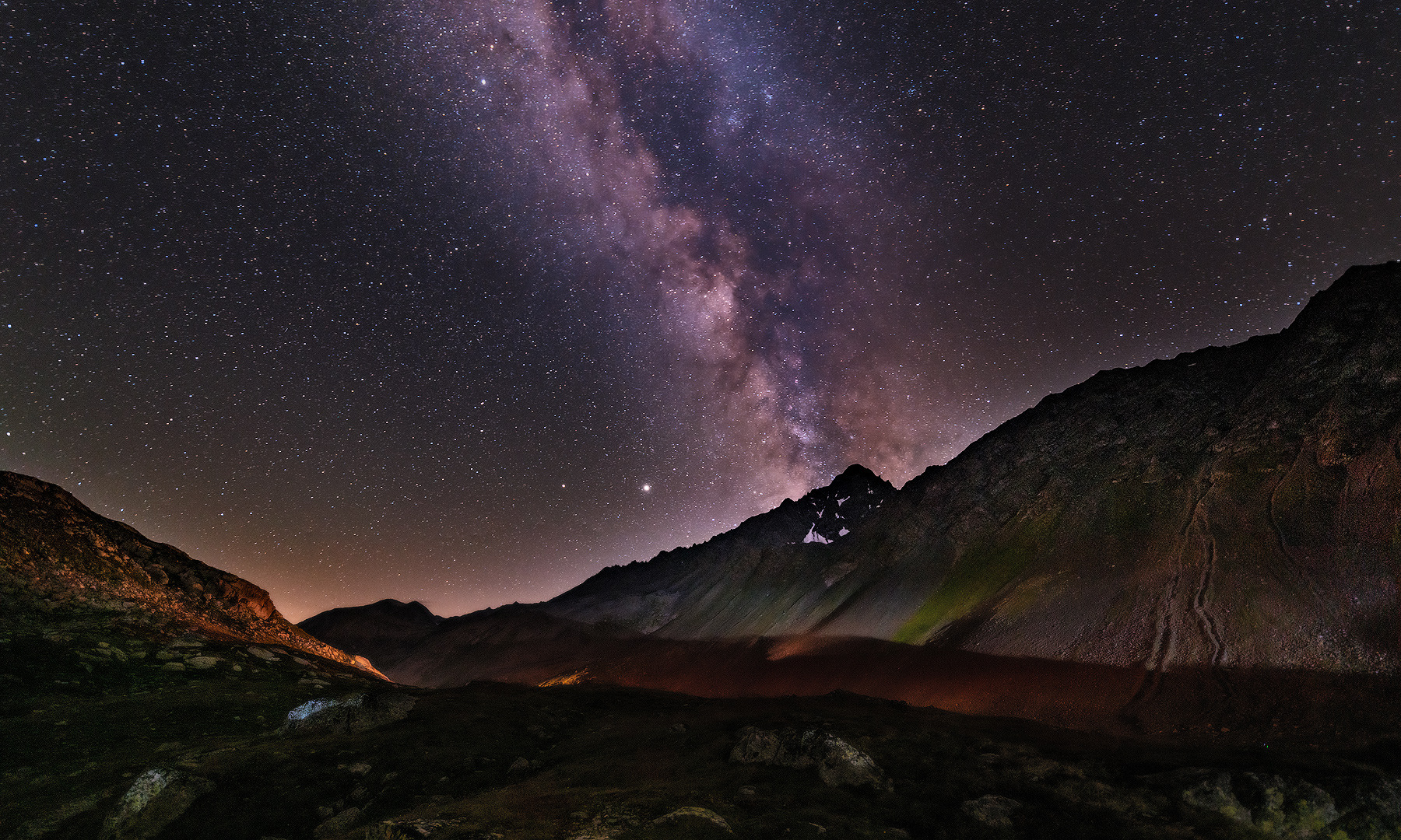 Milchstrasse am Flüelapass