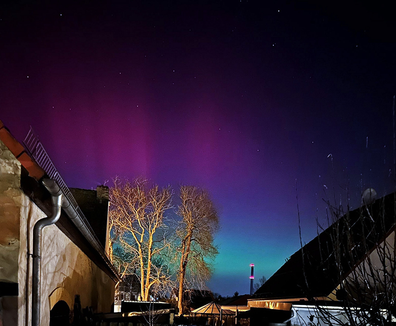 Polarlichter über Leipzig
