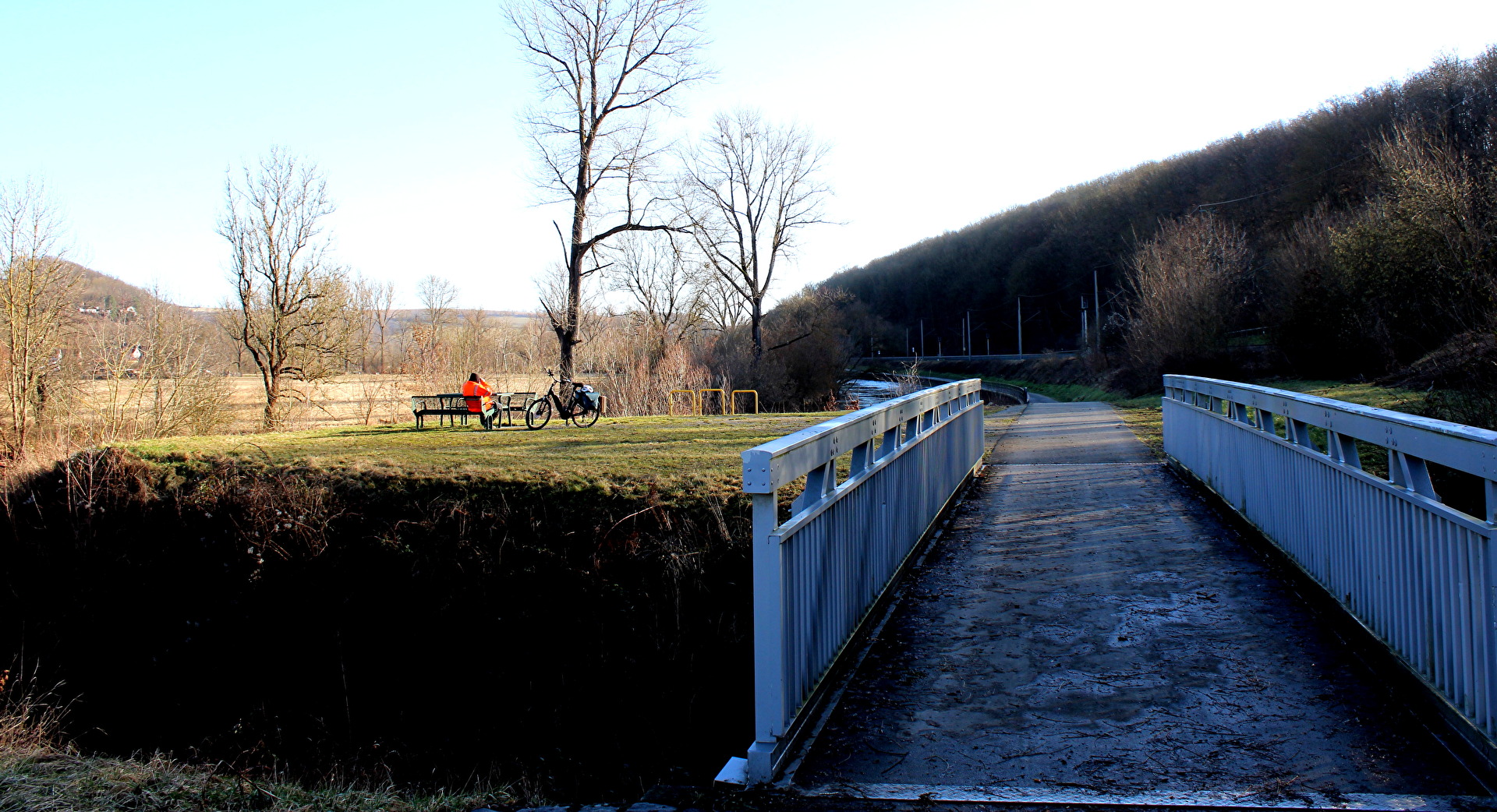 Pause am Radwanderweg