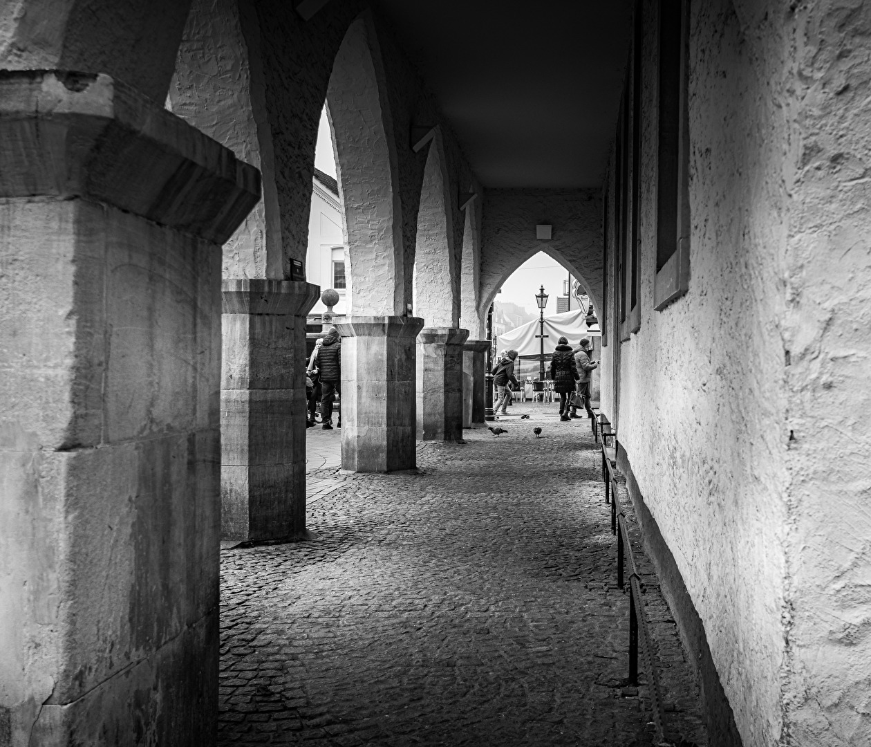 Säulengang, altes Rathaus in Haltern am See