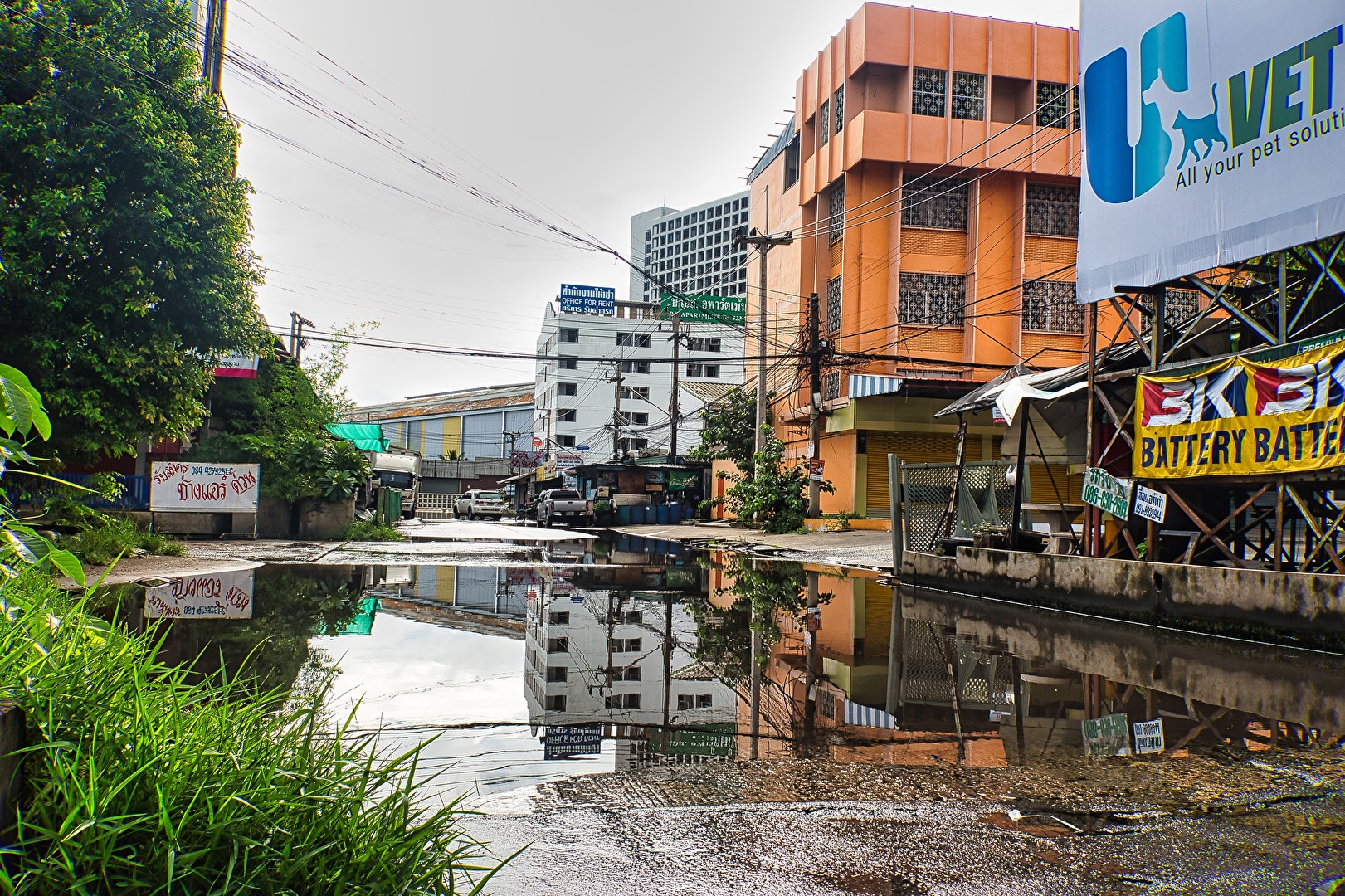Nach einem Gewitter in Bangkok