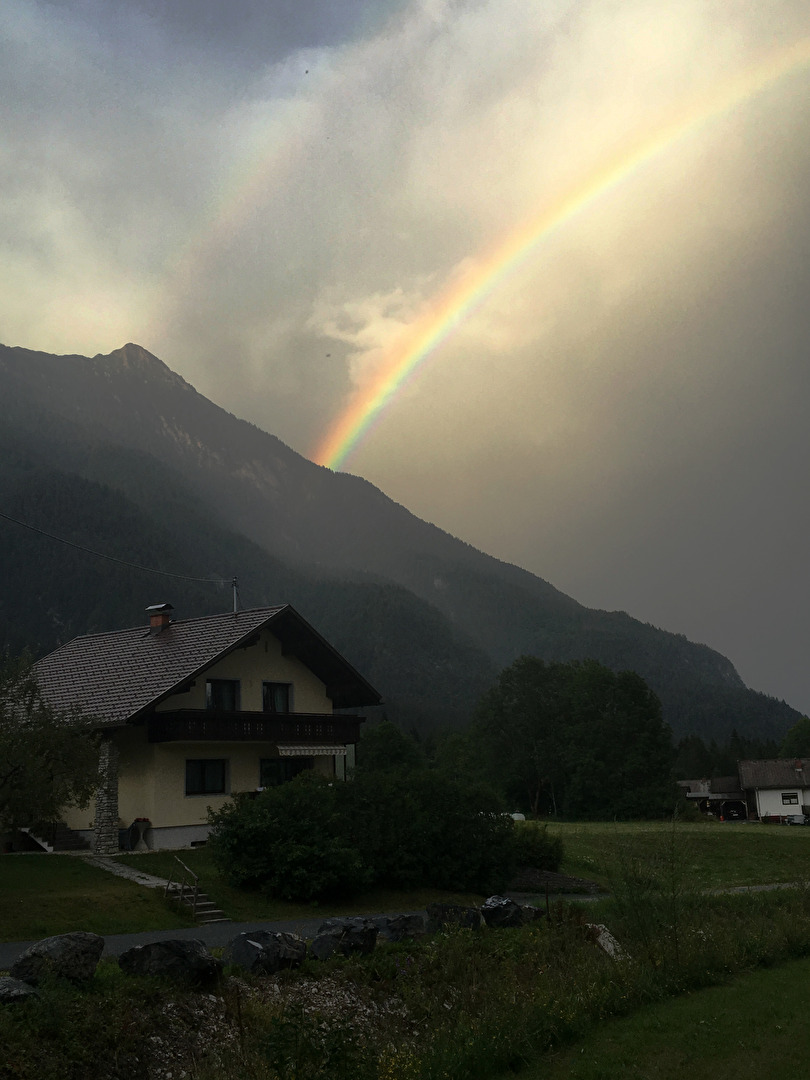 nach dem Unwetter, der Regenbogen