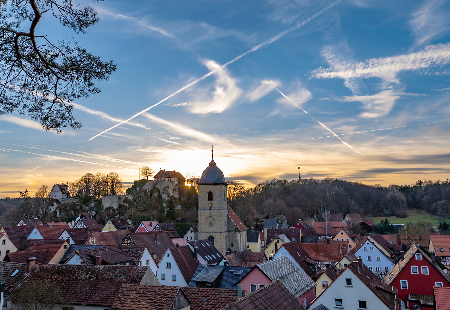 ...viel Verkehr am fränkischen Himmel!