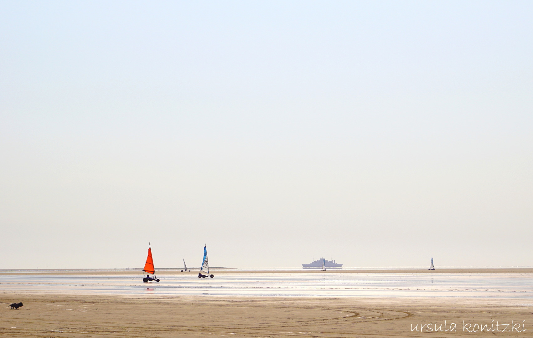 Land sailing on the Danish island of Rømø.