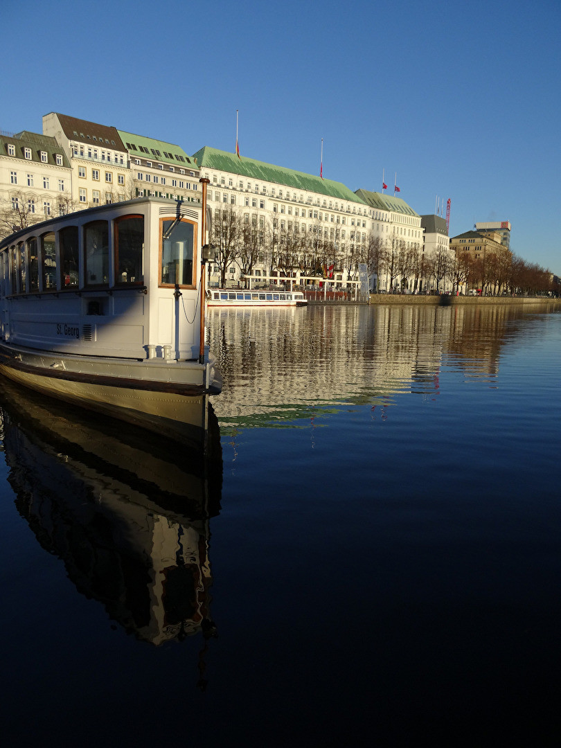 Blick vom Jungfernstieg