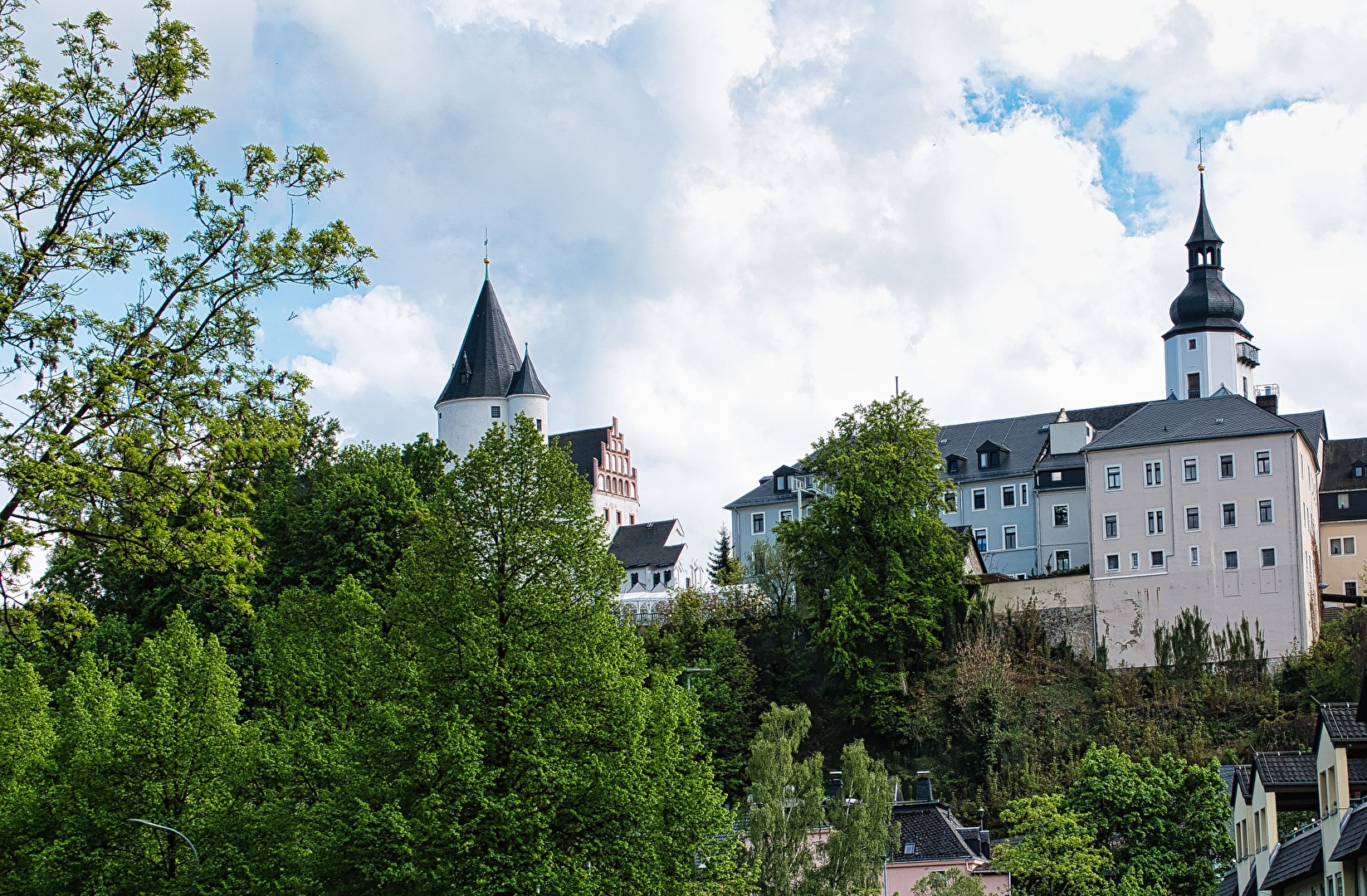 Blich zum Schloss von Schwarzenberg