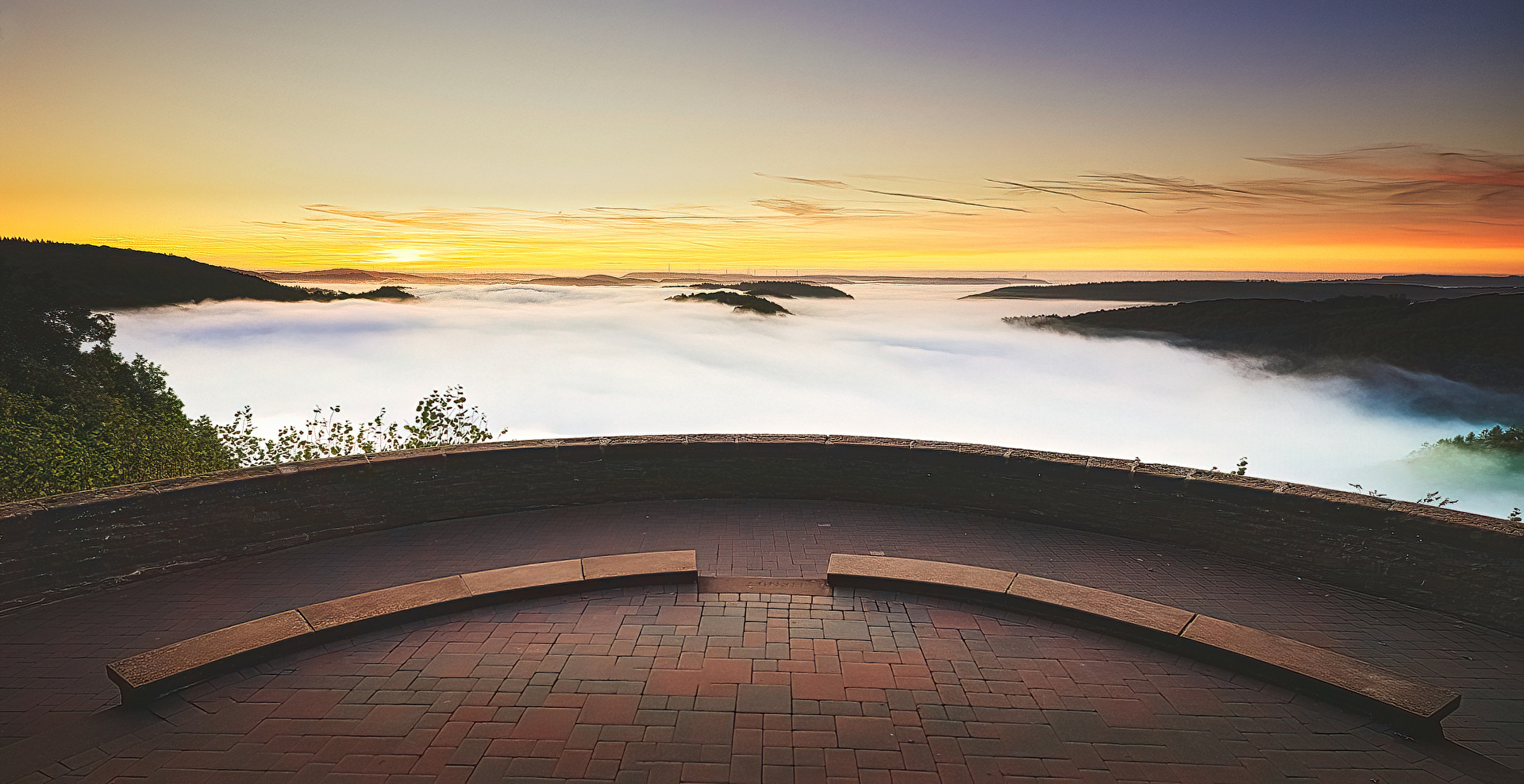 Nebel über der Saarschleife