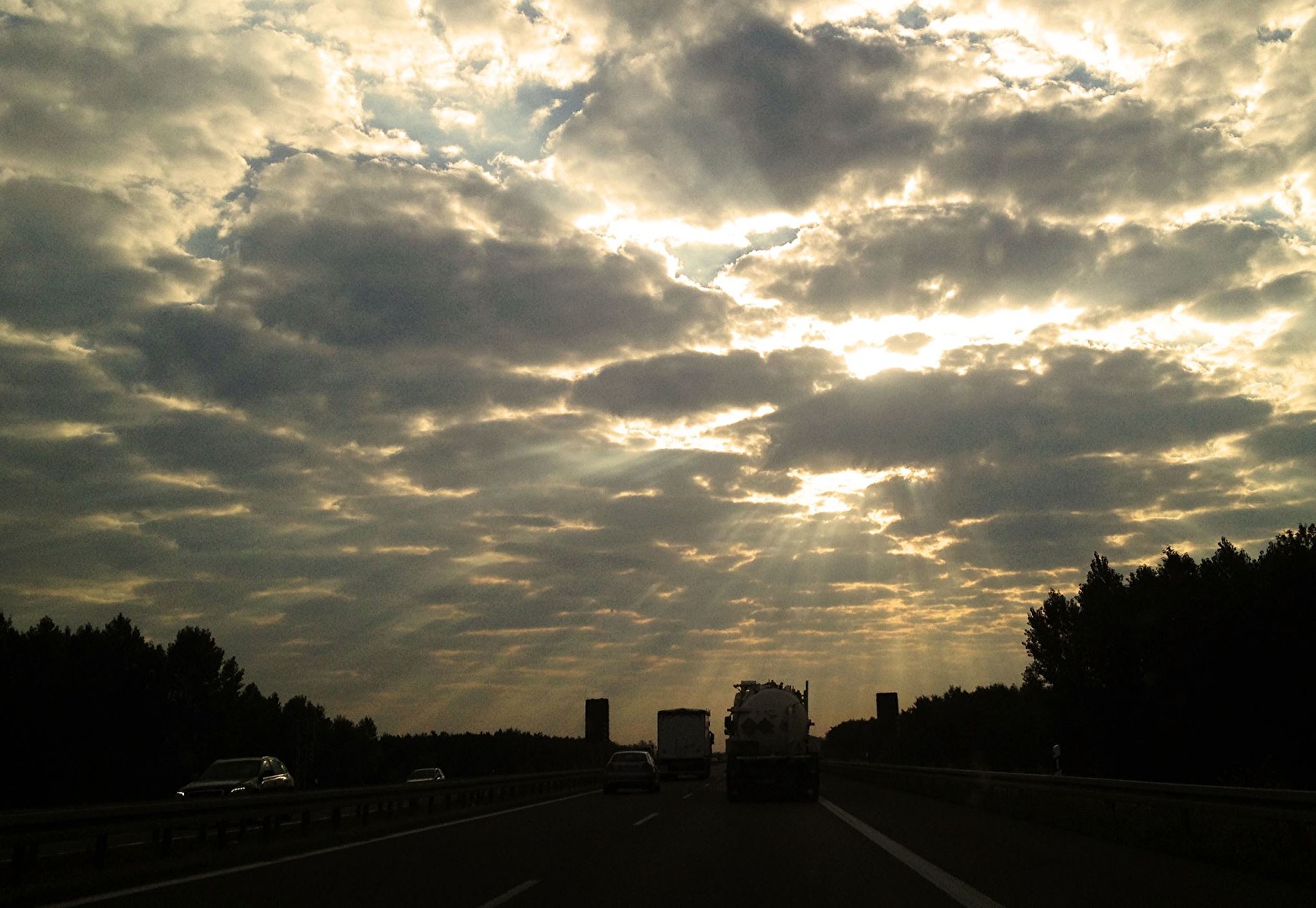 auf der Autobahn...