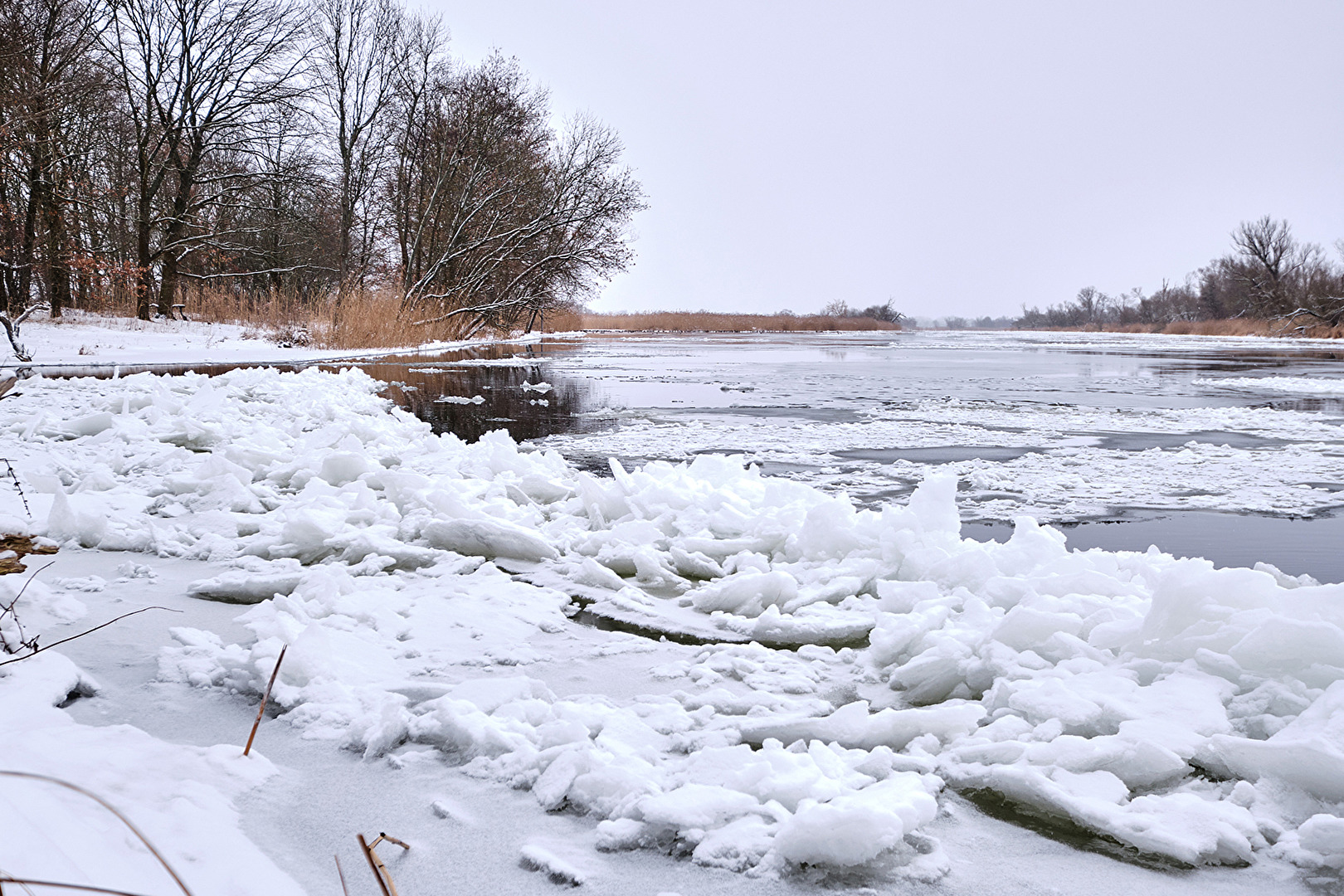 Treibeis auf der Havel