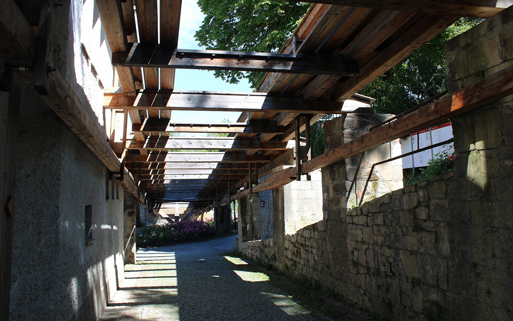 Bad Kösen, der Weg zum Soleschacht