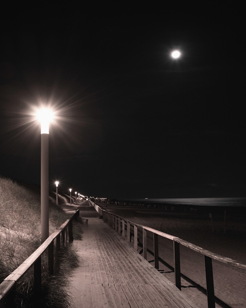 Promenade bei Vollmond