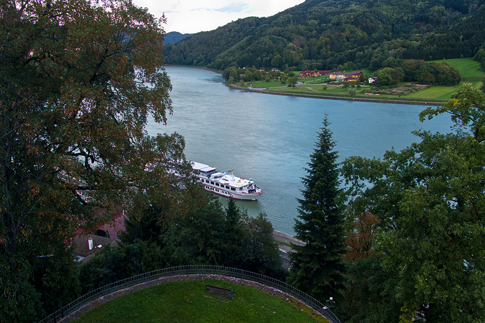 View to the Danube from Grein Castle