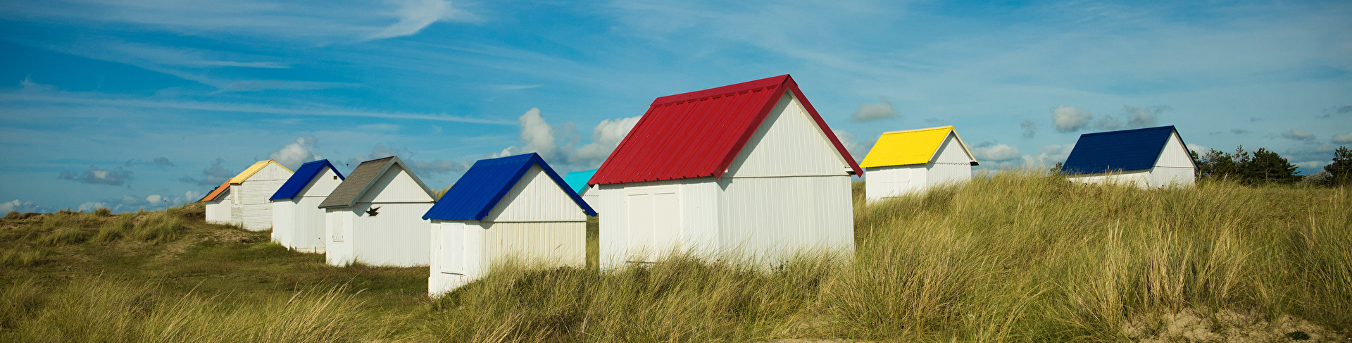 Die Strandhäuschen von Gouville, Normandie