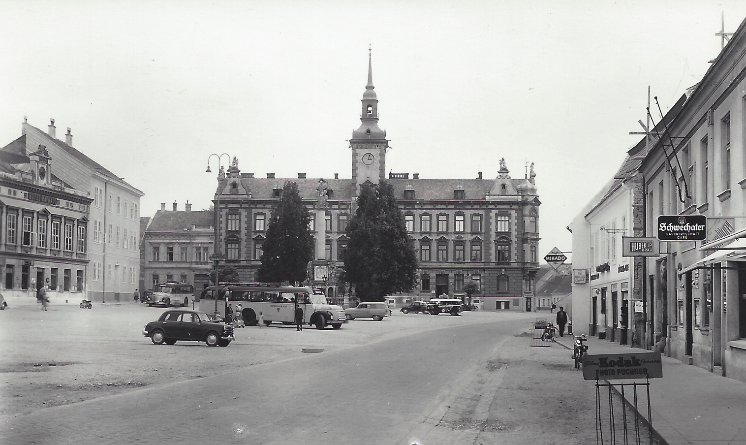 Mistelbach 1970/71 mit Boxkamera, Kodak/Radständer