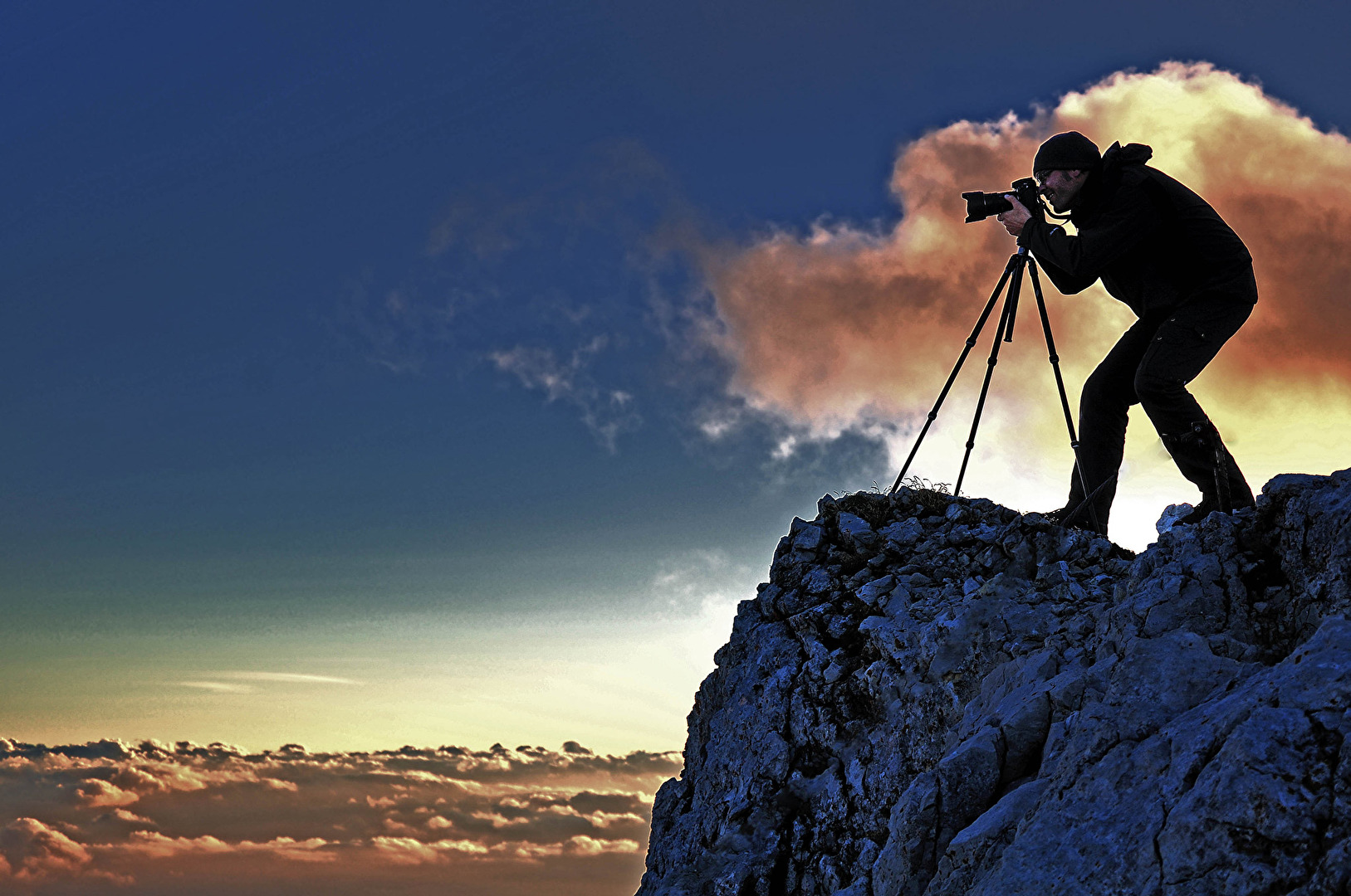 Fotograf auf dem Dachsteingipfel