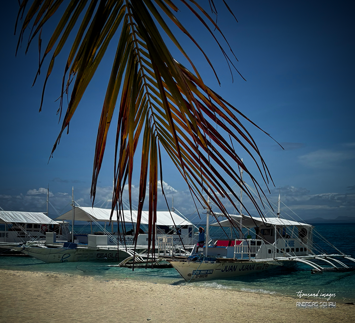 Tauch-Boote am Strand
