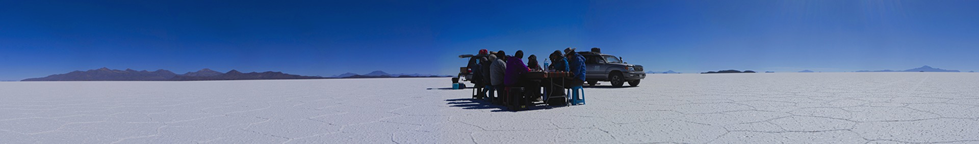 Picknicks - irgendwo auf dem Salar de Uyuni
