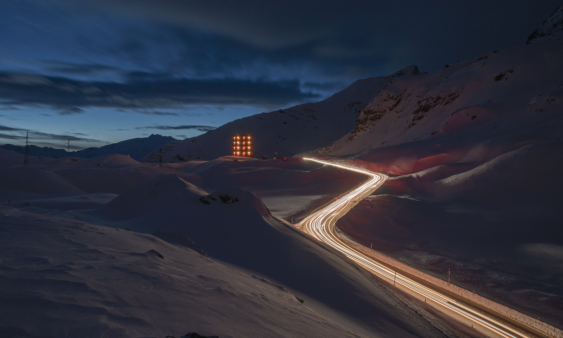 Light Trails Julierpass