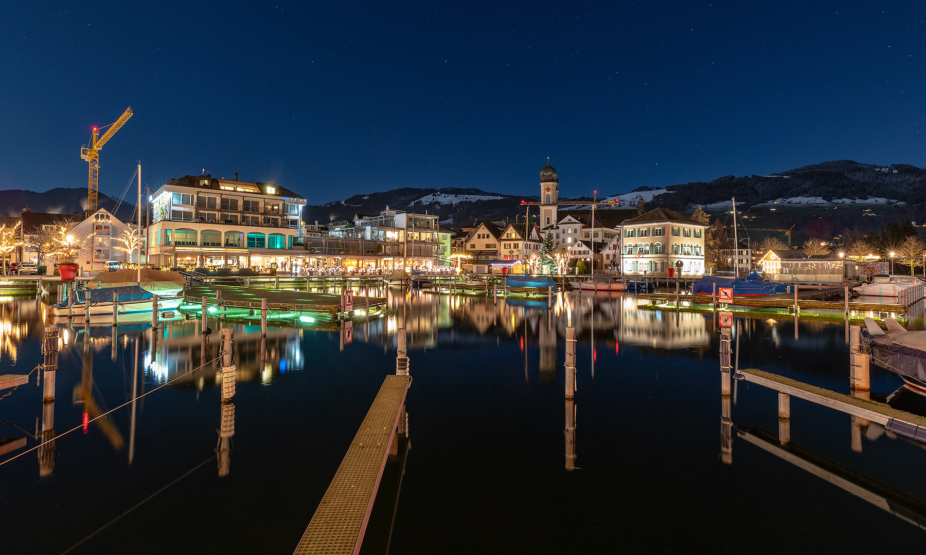Nacht - Bootshafen am Zürichsee