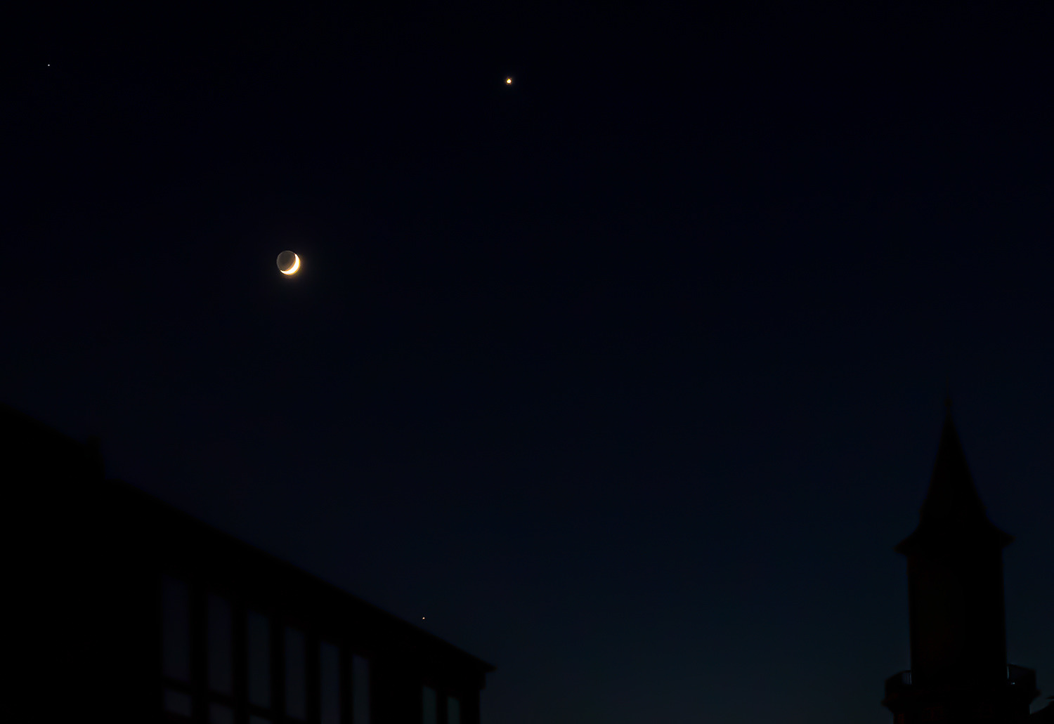 Sichelmond und Venus