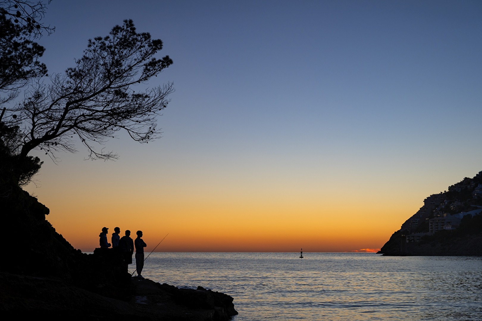 Blick zum Sonnenuntergang-Mallorca