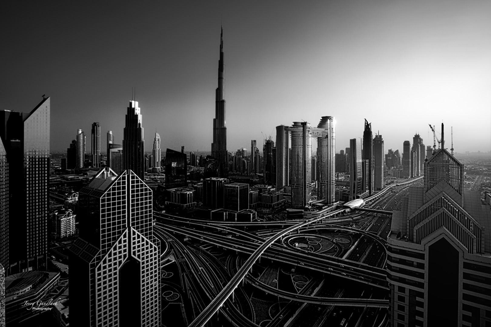 Dubai in Schwarz und Weiss