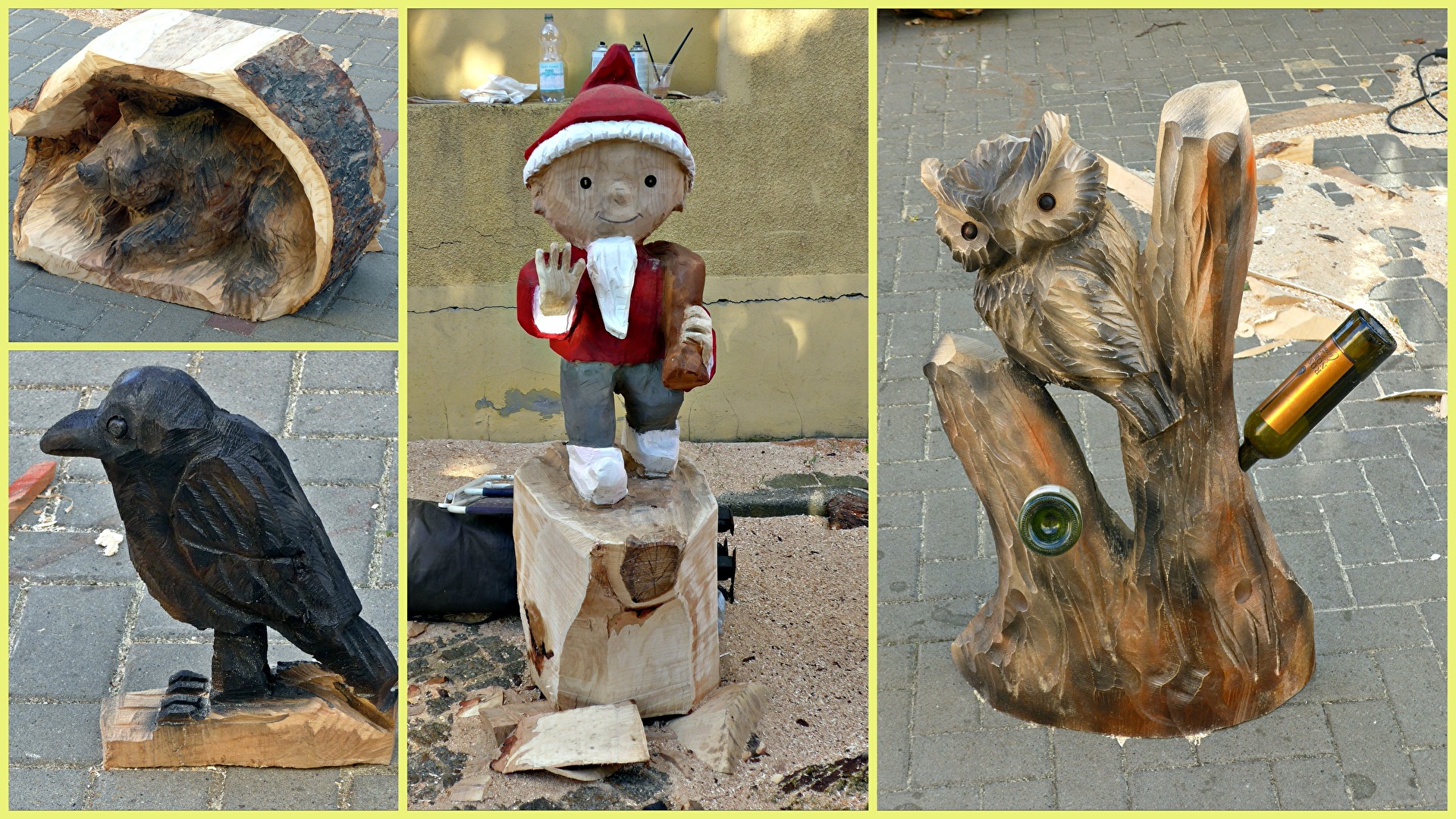 Hölzerne Kunstwerke