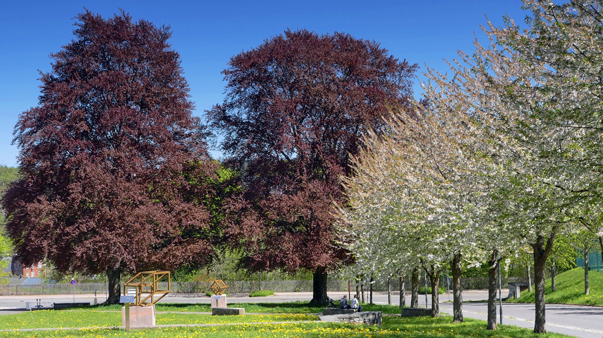 Frühlingsfarben in der Stadt
