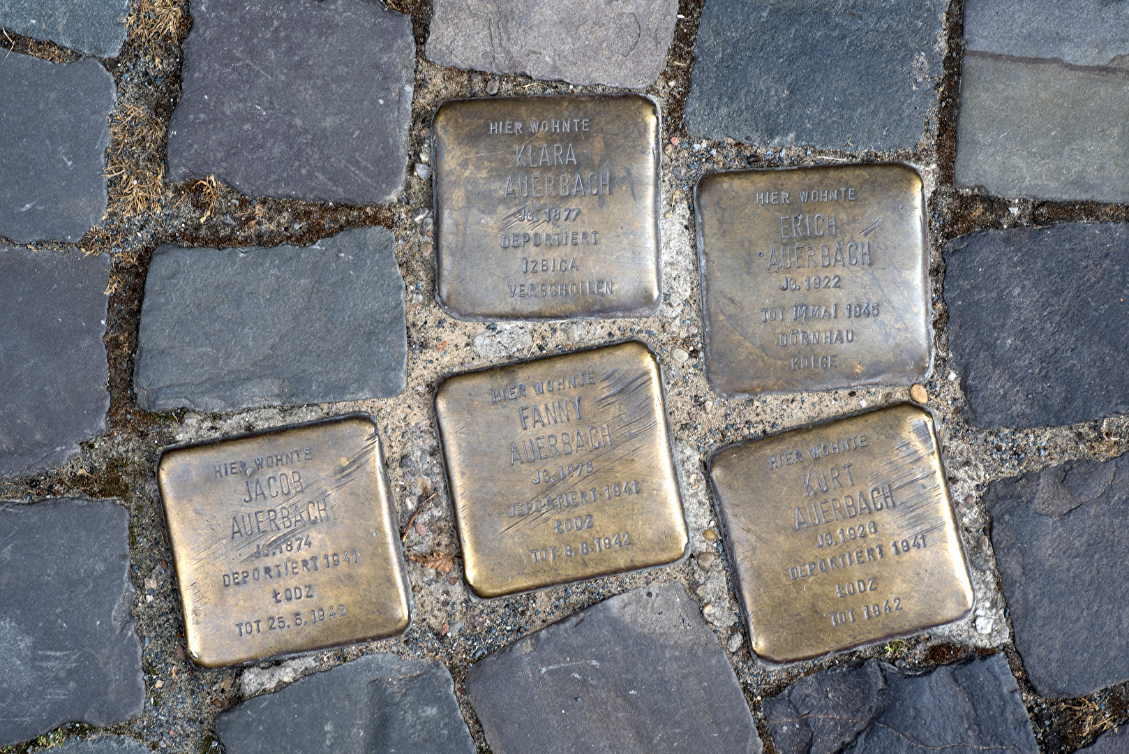 Pflasterstein Gedenksteine Stolpersteine