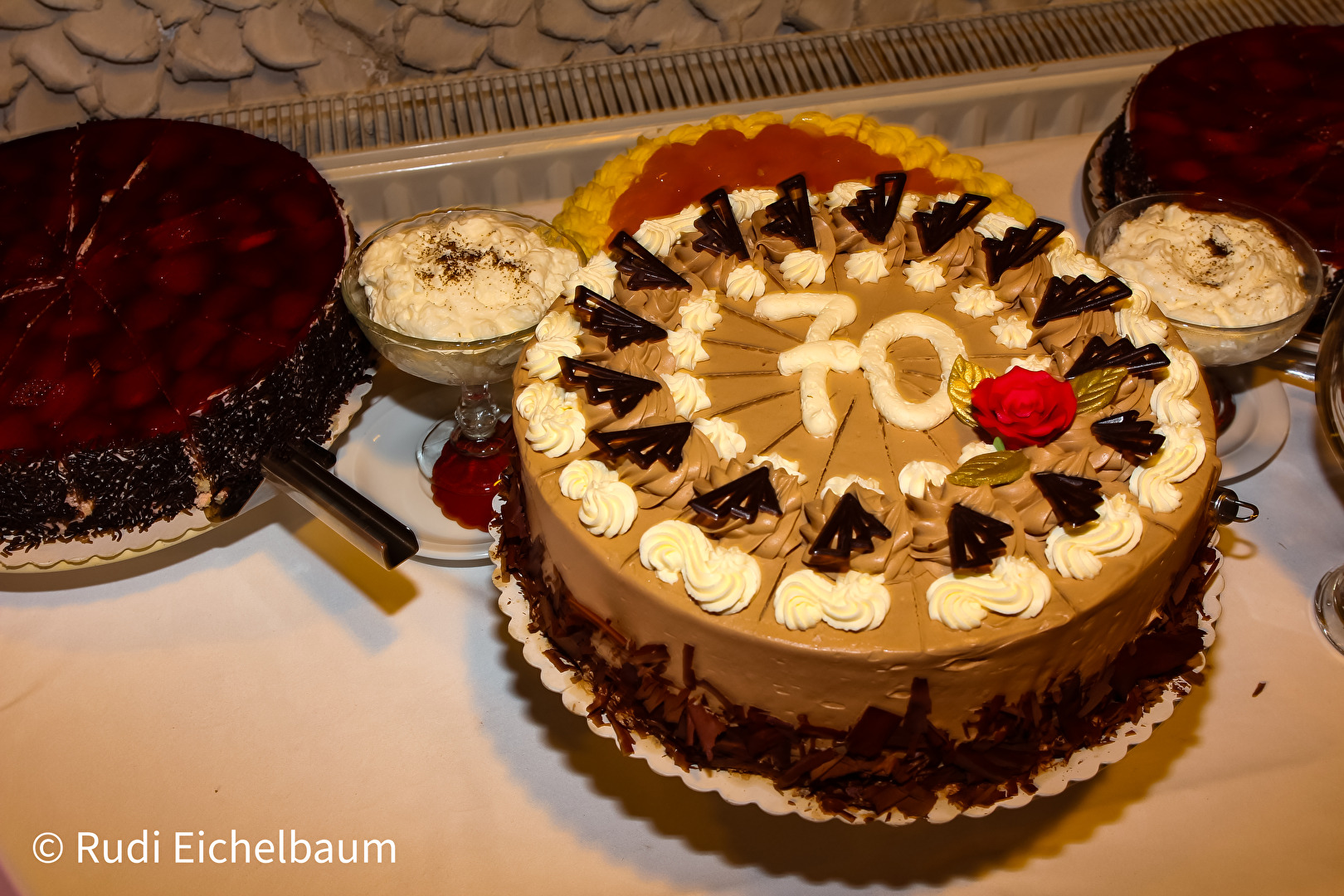 Geburtstagstorte mit Schokoladencreme