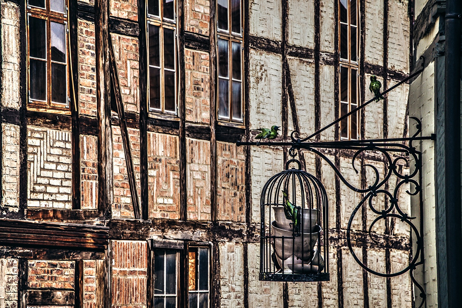 Fachwerkfassade in Quedlinburg