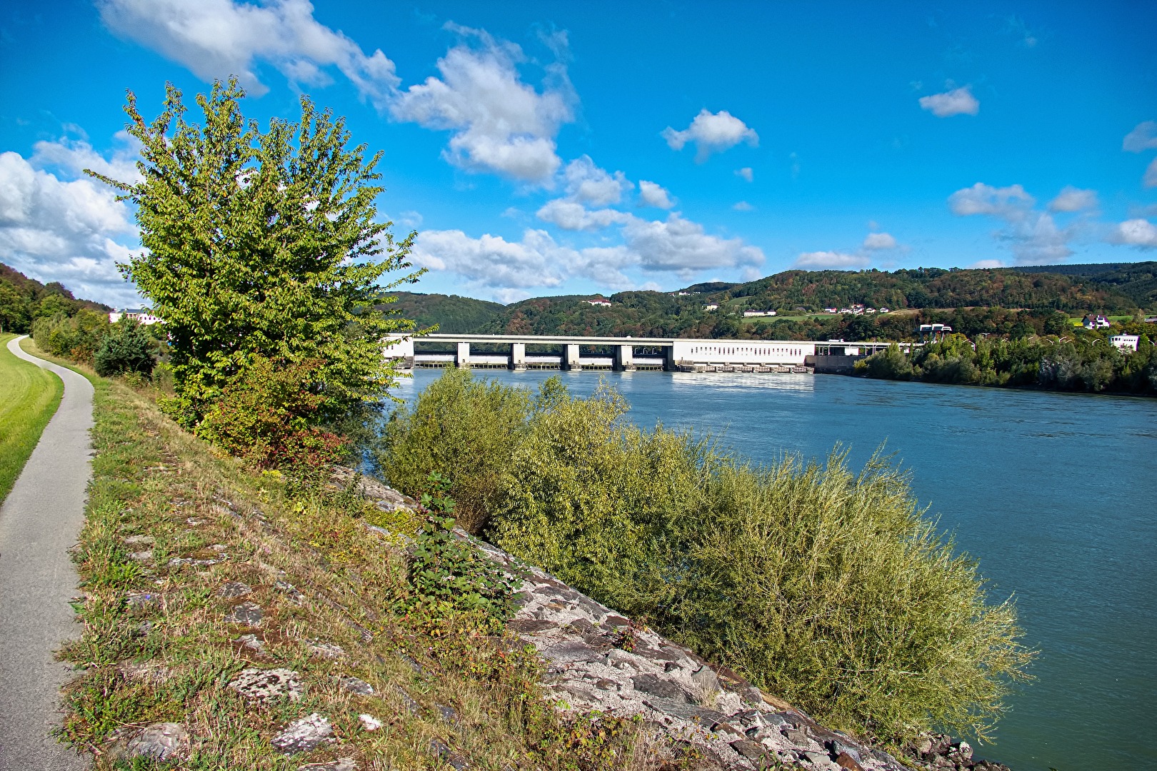 View to the visitor power plant in Ybbs