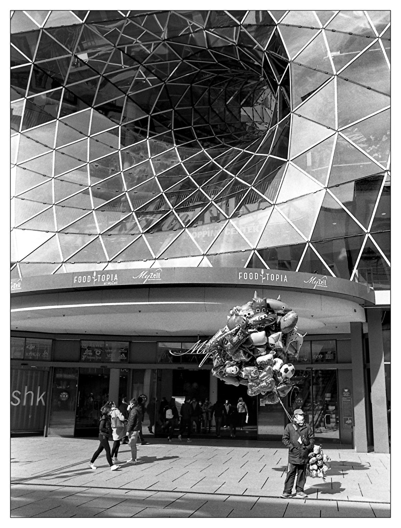 Ballonverkäufer (Analogfotografie)