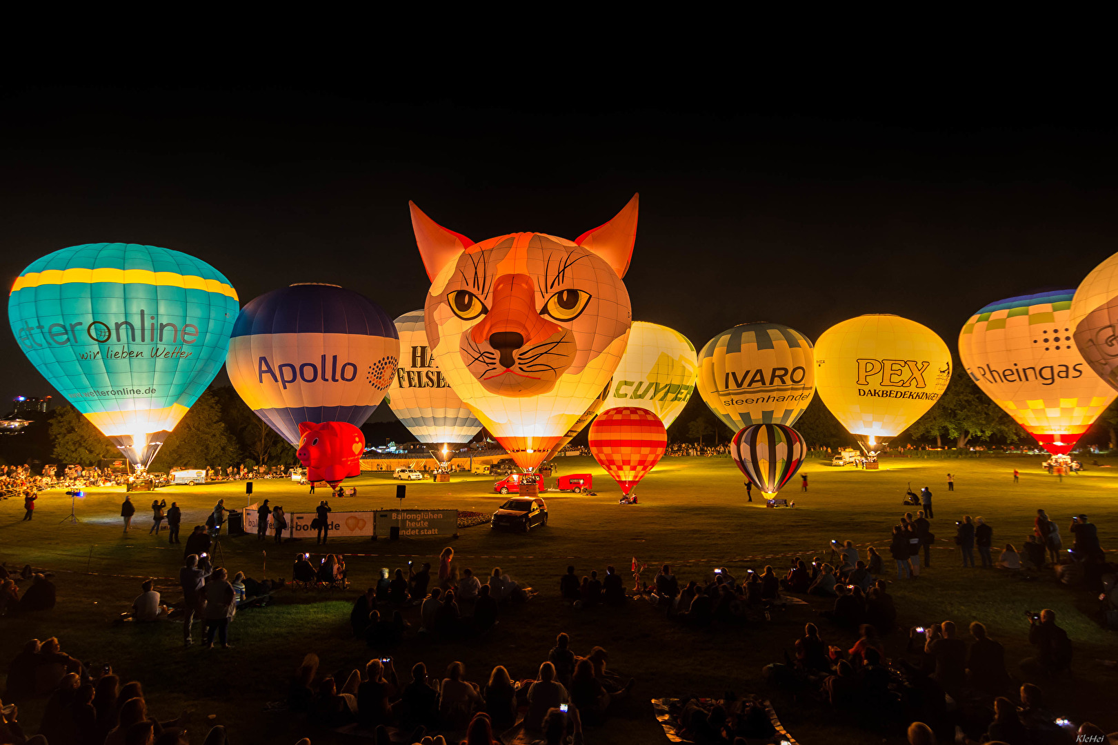 Ballonglühen Bonner Rheinaue