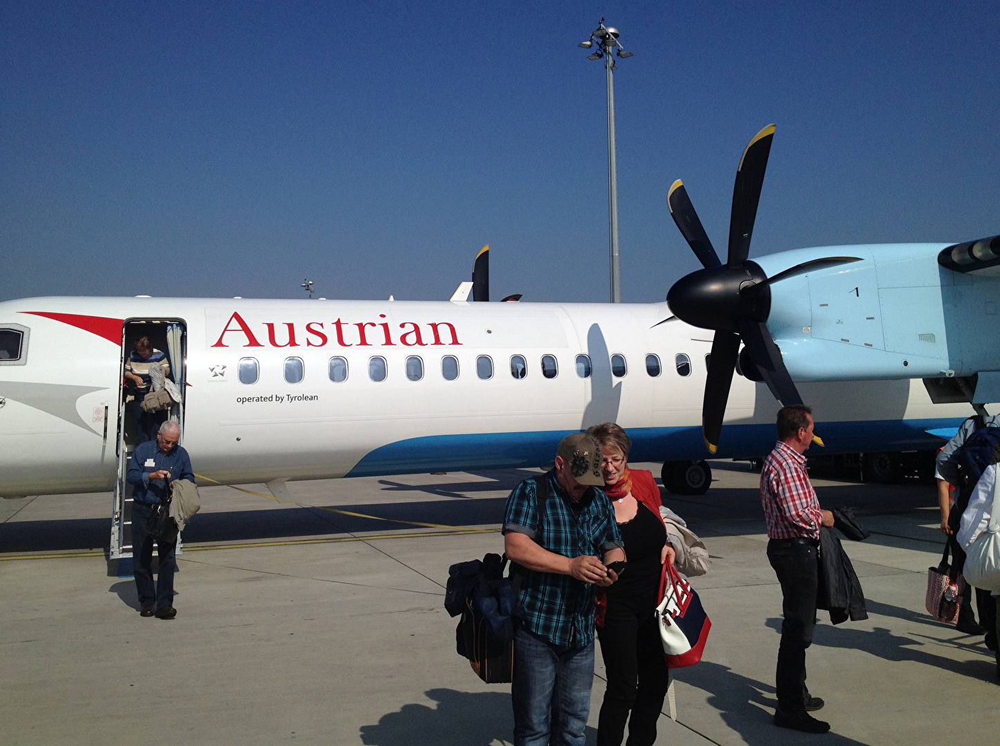 Zum 1. Mal mit einer Propellermaschine geflogen…