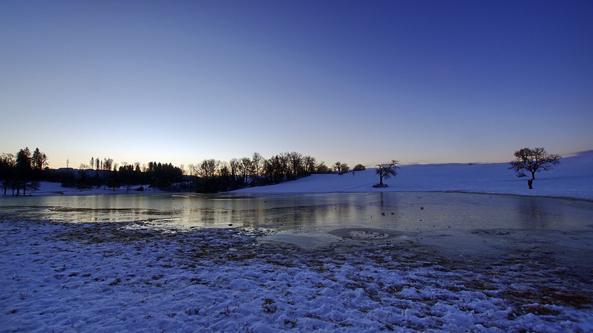 #Wintersonne - kurz vor dem Erscheinen über dem Horizont