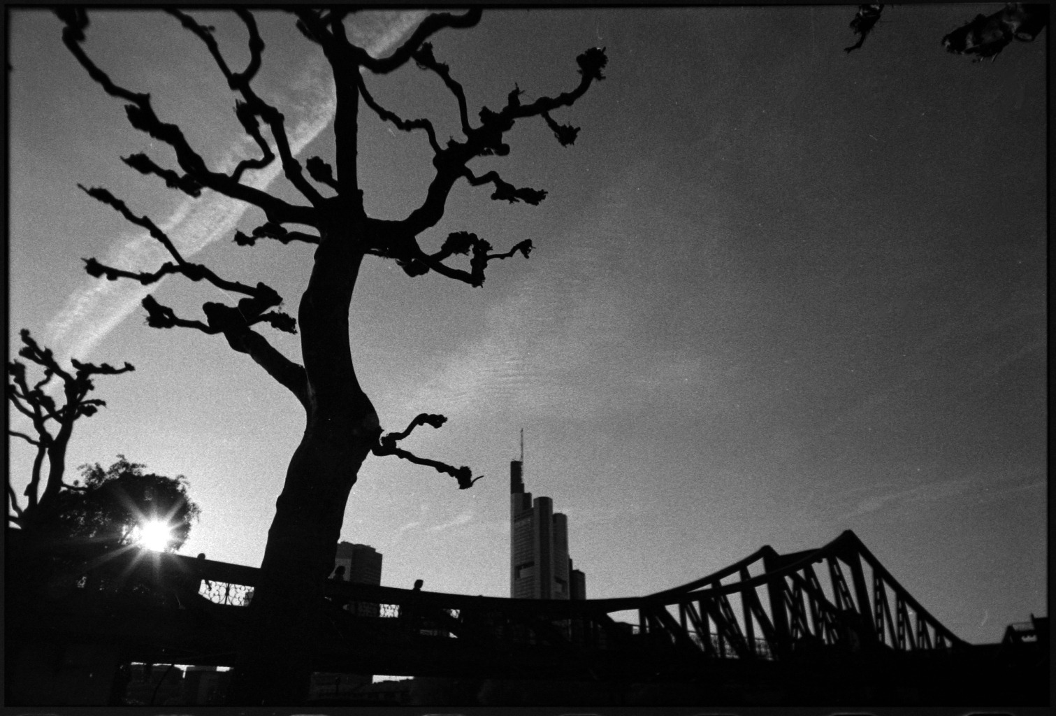 Eiserner Steg in Frankfurt/M im Jahr 2001