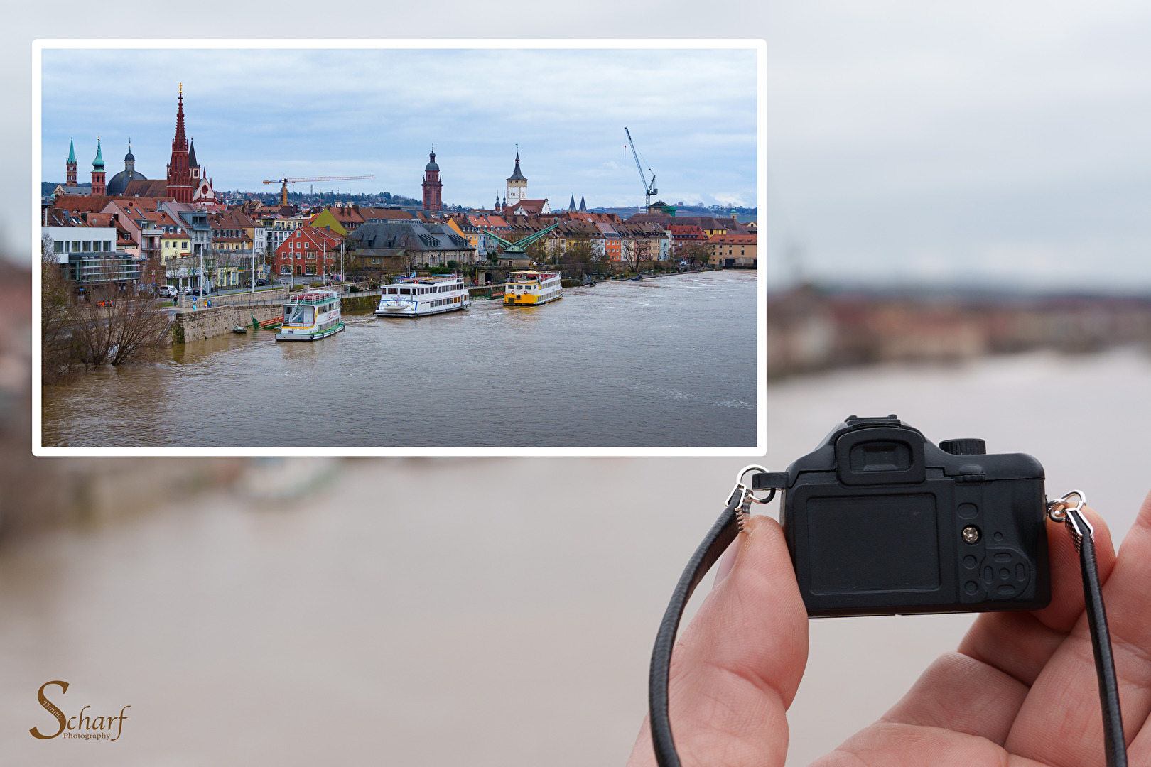 Würzburg - Hafen am alten Kranen