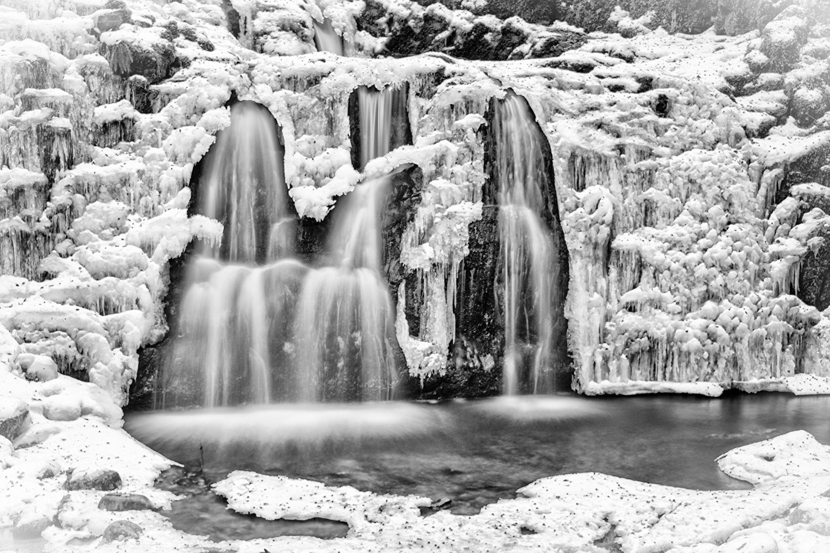 Der vereiste Wasserfall