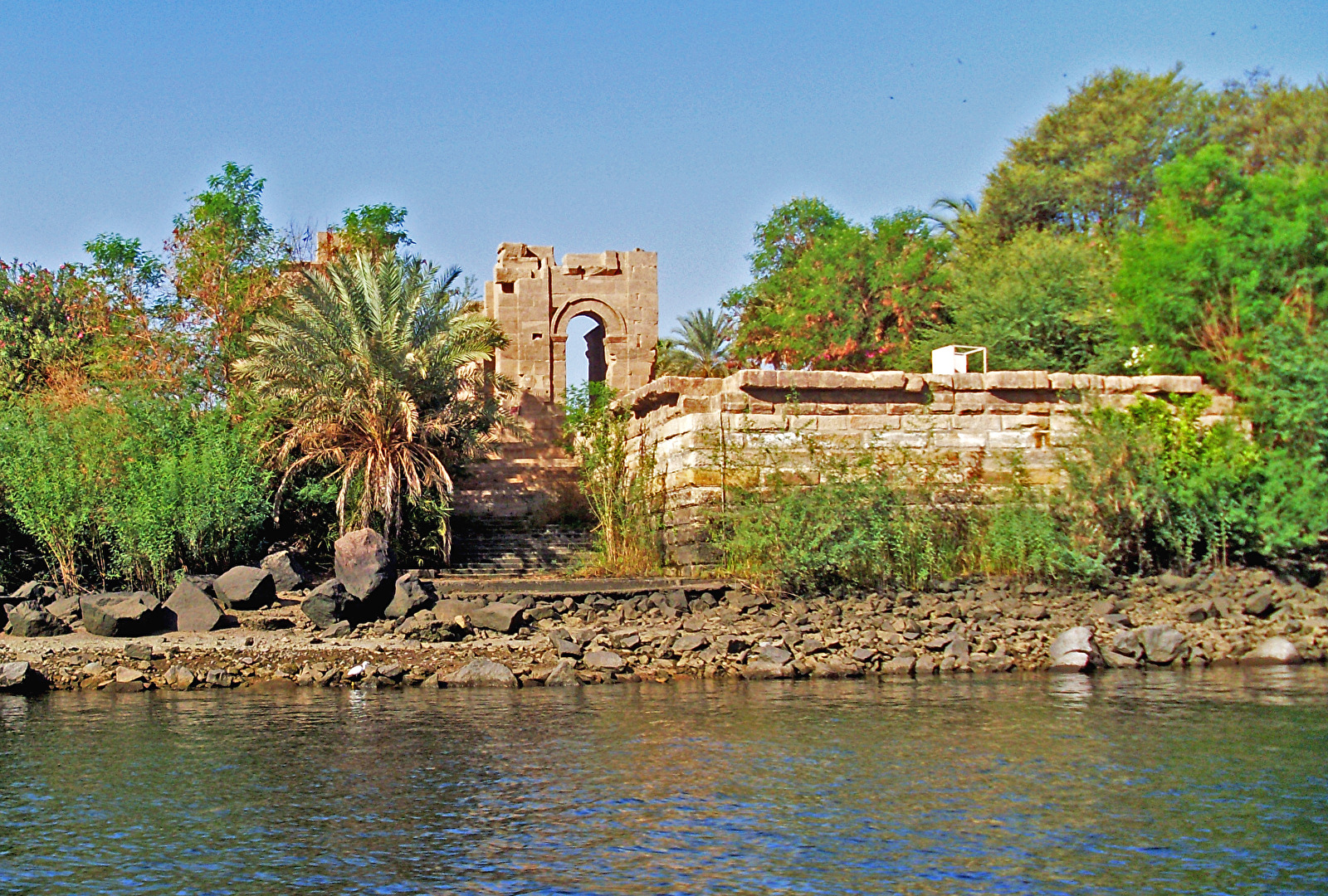 Blick auf Flussinsel bei Assuan
