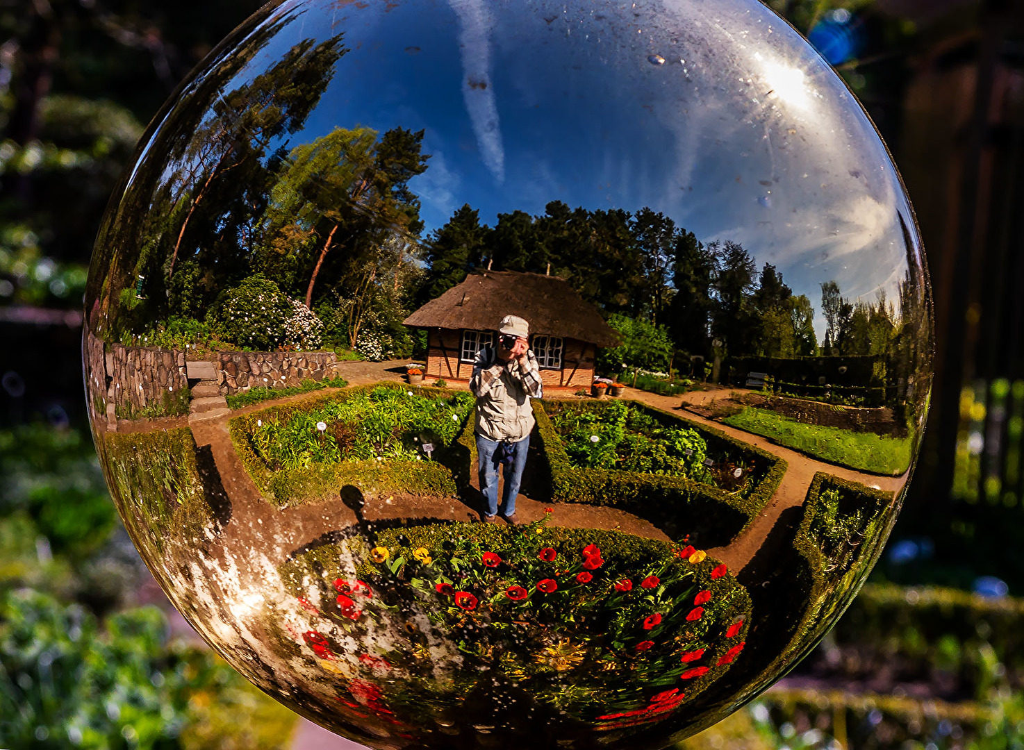 Selfie in der Spiegelung