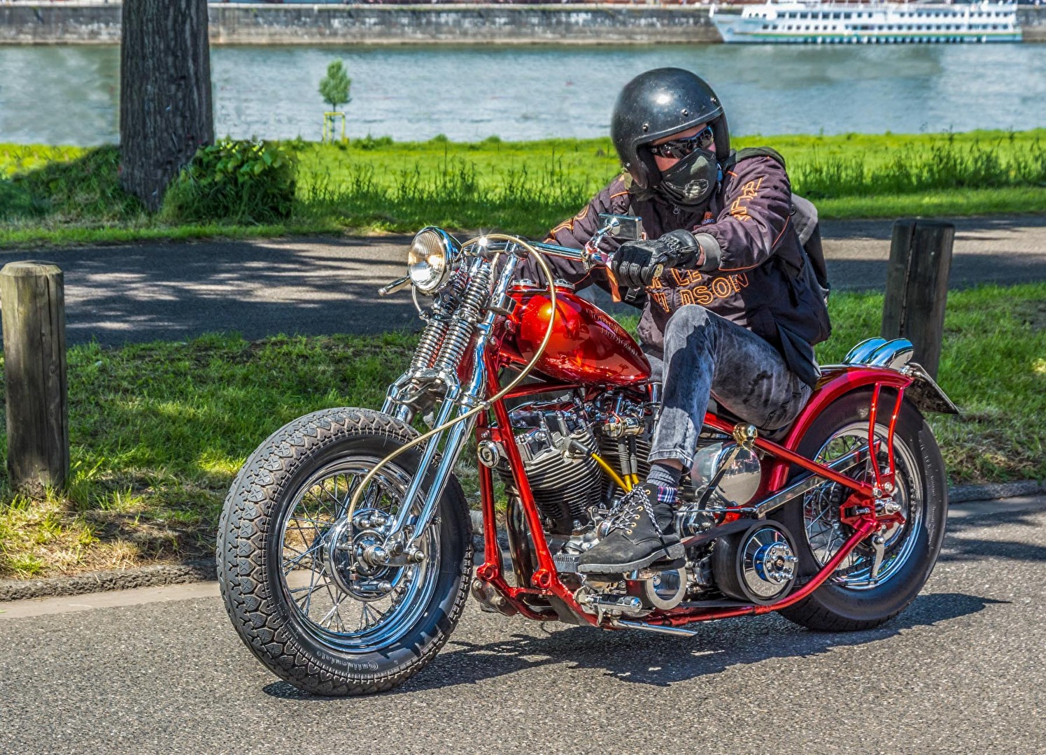 Mit der Harley in Köln