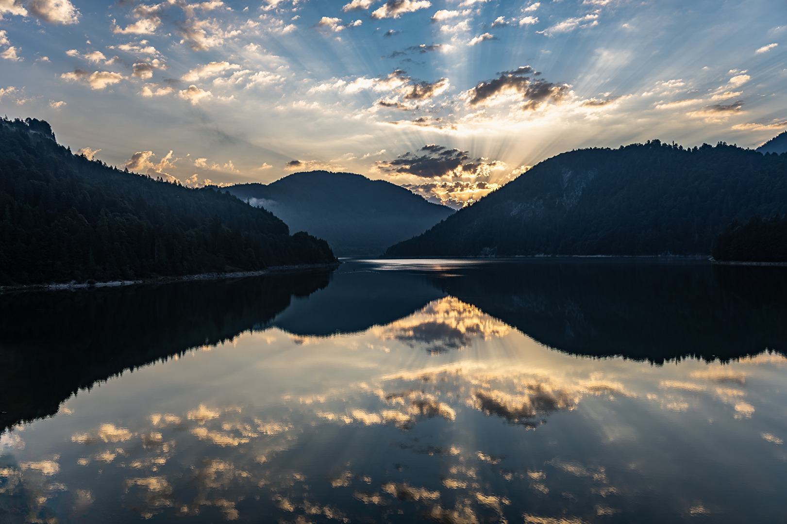 Sylvenstein zum Sonnenaufgang