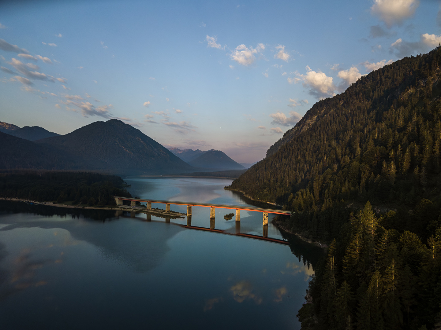 Sylvenstein zum Sonnenaufgang