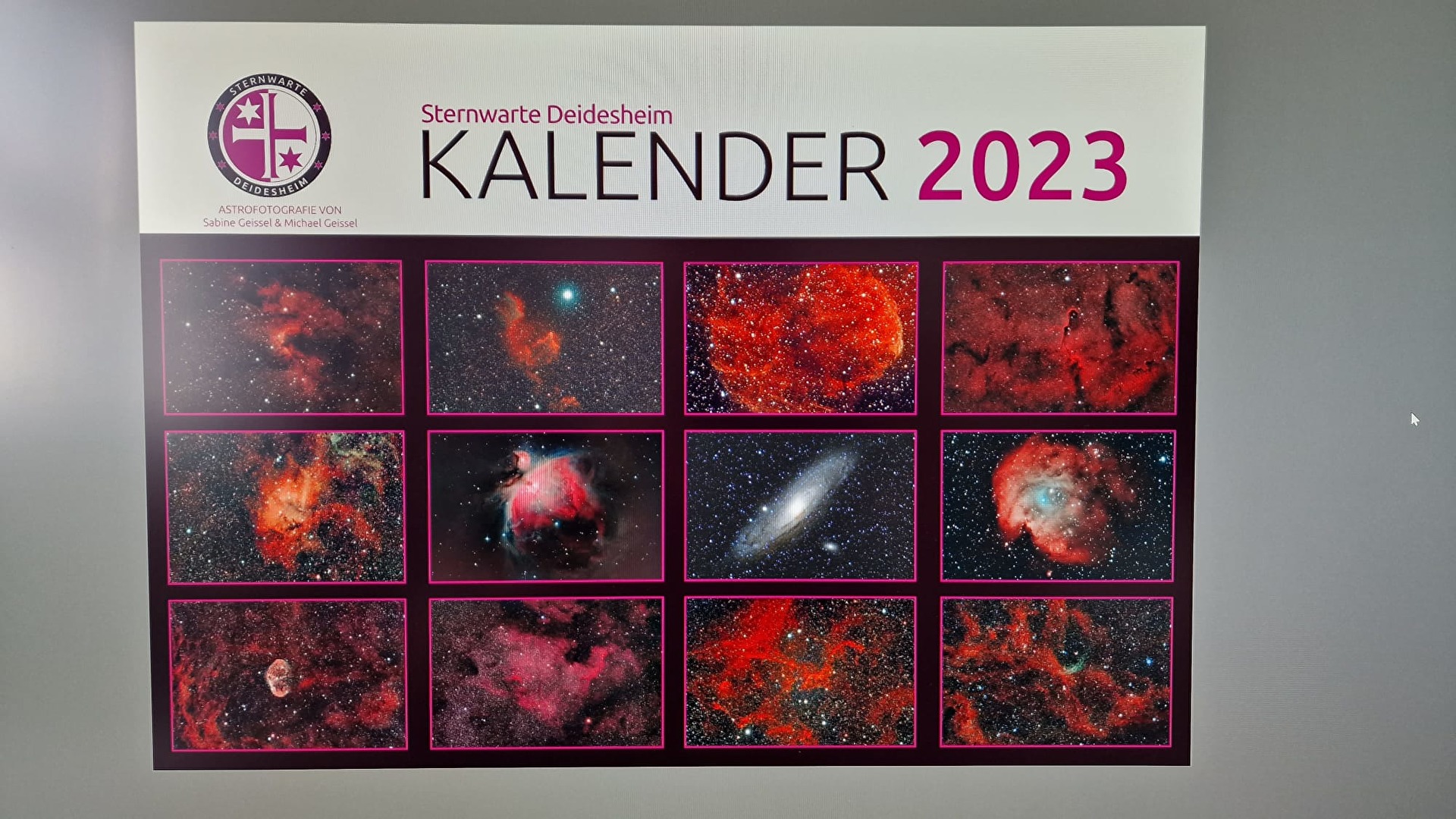 Astro-Wandkalender A3 mit eigenen Bildern