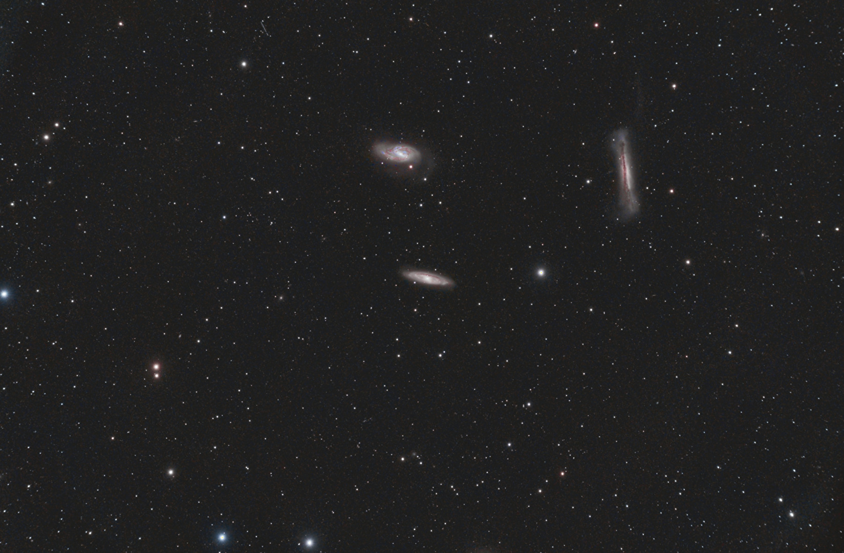 Leo triplet in Begleitung vom Asteroiden INO