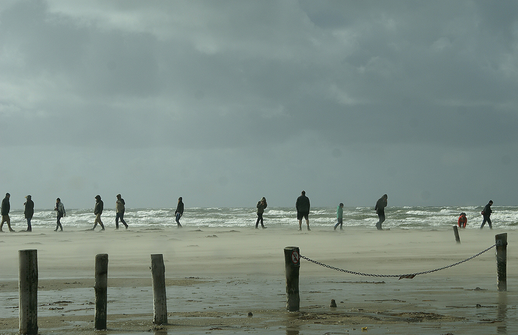 1. Herbststurm an der Nordsee.